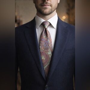 Vintage Christian Dior Monsieur Paisley Silk Tie | Designer Italian Silk